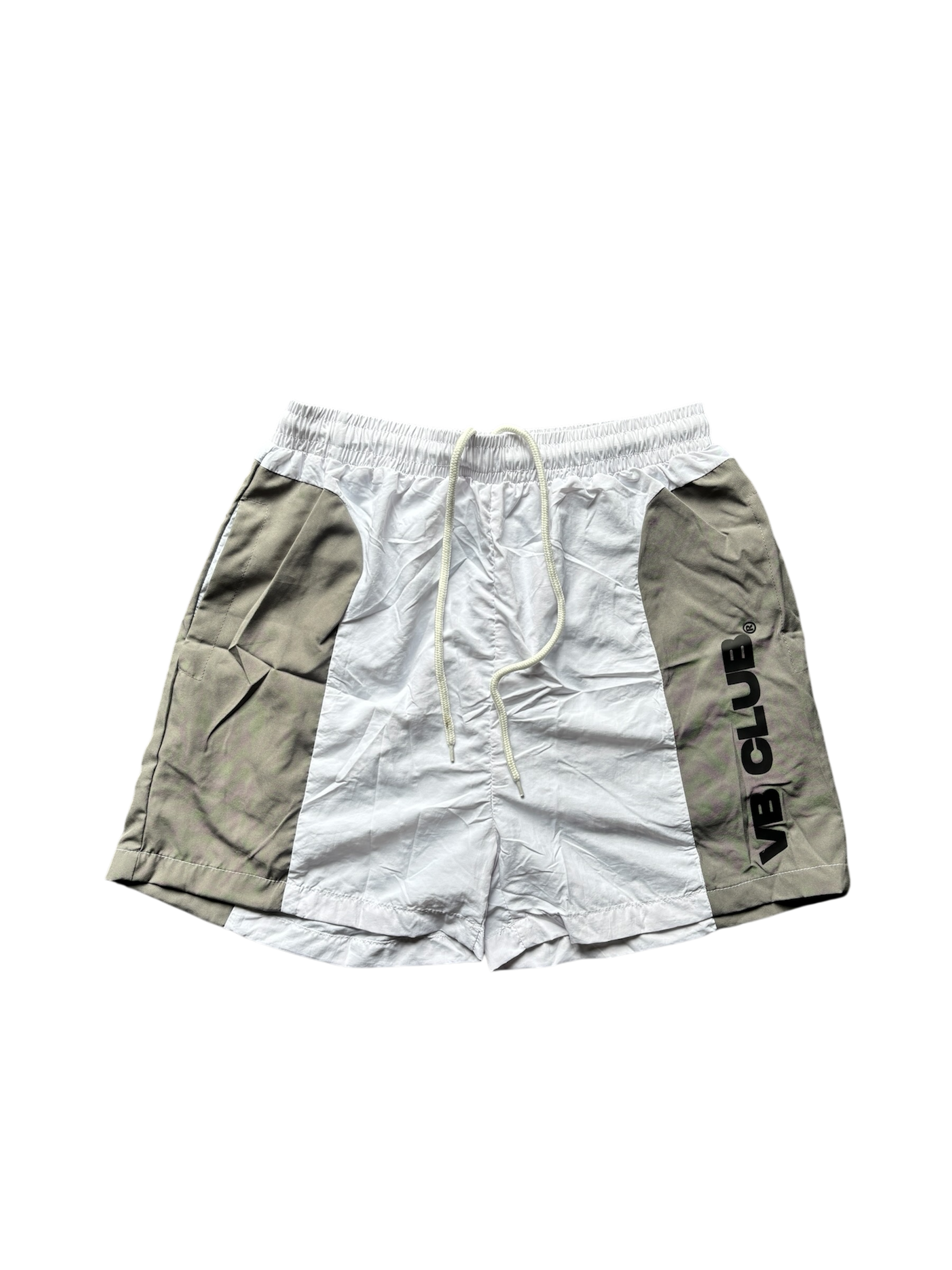 White VB Windbreaker Shorts